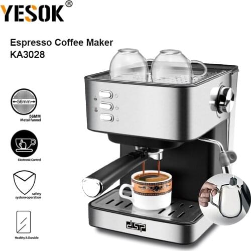220V Espresso Coffee Machine Semi-automatic Steam Milk Froth Machine integrated Coffee Machine Pump Pressure Coffee Machine 850W