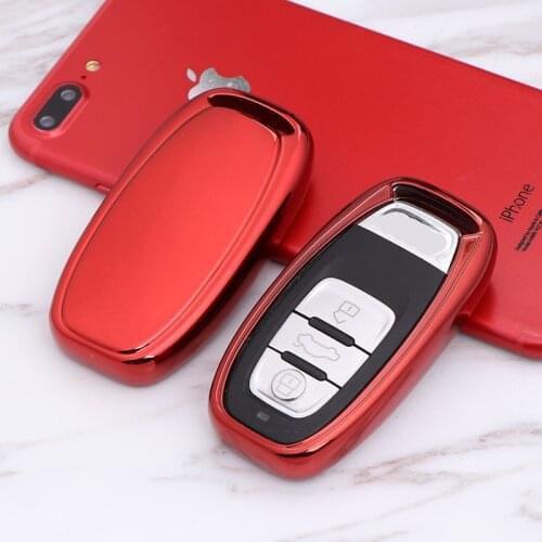 Car Key Case Tpu For Audi A4 A4L A5 A6 A7 A8 Q5 S5 S6 RS7 Car Key Protection Cover Soft Shell Modifie Smart Key styling