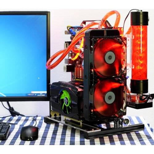 DIY Open PC Case for ATX/M-ATX/ ITX Chassis Vertical Overclocking Open Aluminum Frame Chassis Rack DIY Computer Accessories Kit