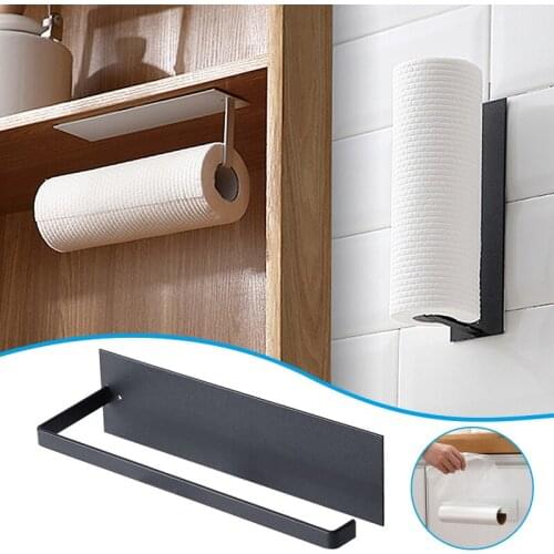 Towel Holder Wall Mount for Kitchen/Bathroom Under Cabinet Rack with Strong Self Adhesive TS1 Wall-mounted storage shelf