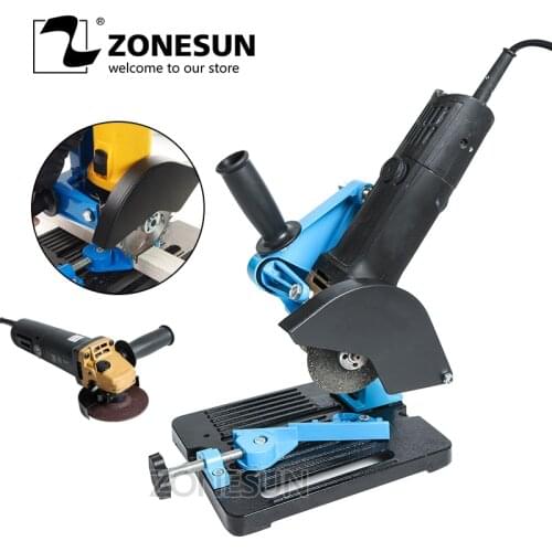 ZONESUN Angle Grinder Stand Grinder Holder Support Cast Iron Base Bracket Holder