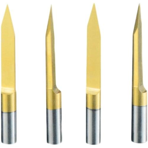 10pcs 3.175-1/8 V Shape Engraving Cutter PCB Engraving Bits CNC Router Tool V Shape Titanium milling cutter