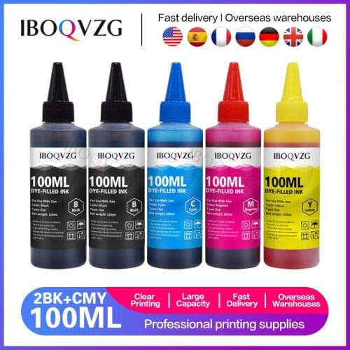 IBOQVZG Universal 100ml Refill Dye Ink Kit for Epson for Canon for HP for Brother All Model Printer ink CISS Ink Voor inkt Tank