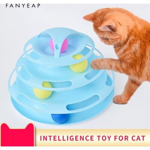 Intelligence Toy for Cat Funny Cat Tower Puzzle Candy Color Grind Claws Amusement Ball Training Amusement Plate