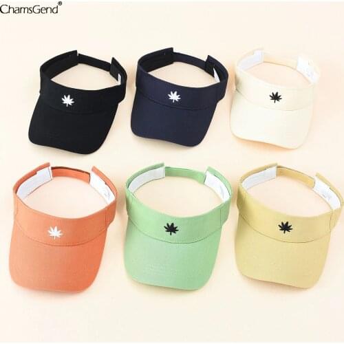 Embroidered Leaf Sun Visor Hat Women Ice Silk Wide Brim Sports Cap Lightweight Quick Dry Tennis Hat Roll-up Beach Sunshade Cap