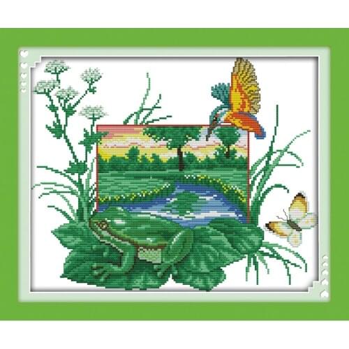 Everlasting Love Ecological Chain Chinese Cross Stitch Kits Ecological Cotton Stamped DIY 14 11CT New Year Decorations For Home