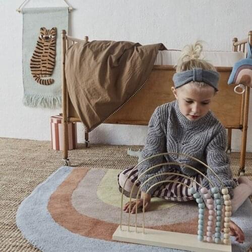 28EC Baby Play Mat Crawling Carpet Kids Room Floor Rug Rainbow Game Pad Playmat Children Bedroom Nursery Decoration