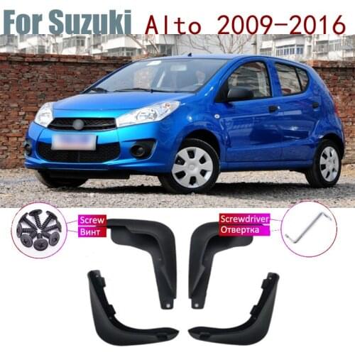Mudguards Fender Mud Flap Splash Guard Fender Front Rear 4 Pcs Car Accessories Mud Flaps For Suzuki Alto GF 2016-2009 2015 2010