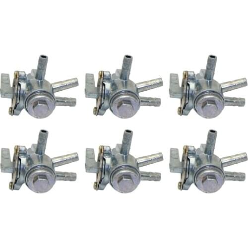 MagiDeal 6pcs 3 Way Fuel Petcock Tap Valve Switches for Motorcycle Dirt Bike