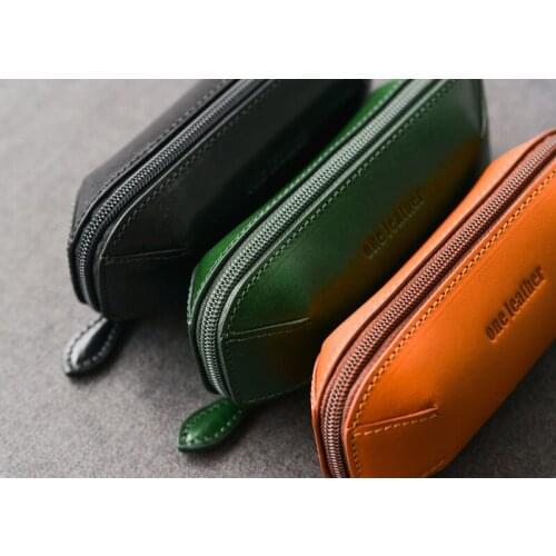 16.2cm*6.5cm Imported Cowhide Leather Tobacco Pouch Mezzanine Bag Pipe Tobacco Storage Single Without Interlayer Fashion Gift