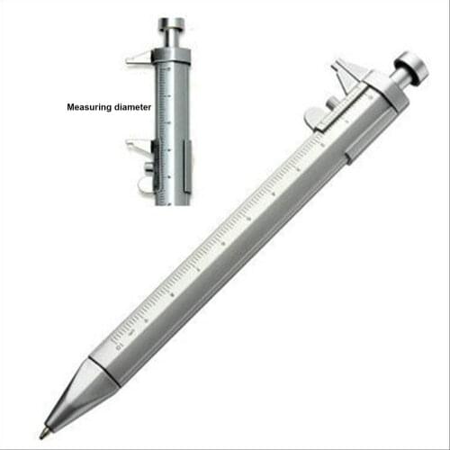 Multifunction Gel Ink Pen Vernier Caliper Roller Ball Pen Stationery Ballpoint Practical Portable ABS