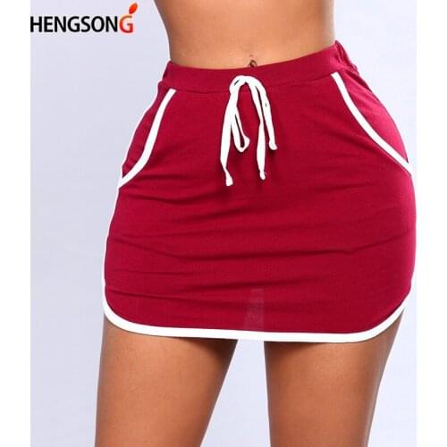 Fashion New Women Tennis Skirts Badminton Yoga Running Dance Mini Skirt Summer Anti Exposure Stripe Drawstring Sports Skirt
