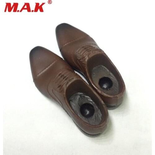 1:6 scale mens man male boy brown leather shoes boots models fit for 12" male action figure body accessory
