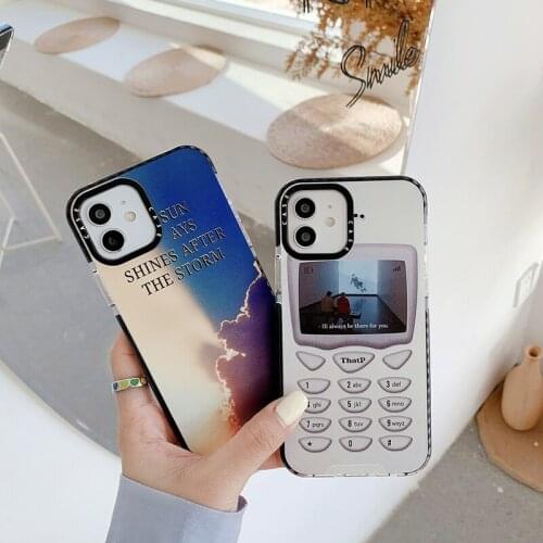 Scenery Pattern Painted Letter Phone Case For iphone 11 12 Pro Max SE 2020 7 8 Plus 11Pro XS Max X XR Silicone Soft Cover Fundas