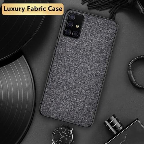 Soft Cloth Fabric Phone Case For Samsung Galaxy A52 A72 A51 A71 A50 A30S A31 A21S A12 A32 A42 A41 A02S Matte Silicone Case Cover