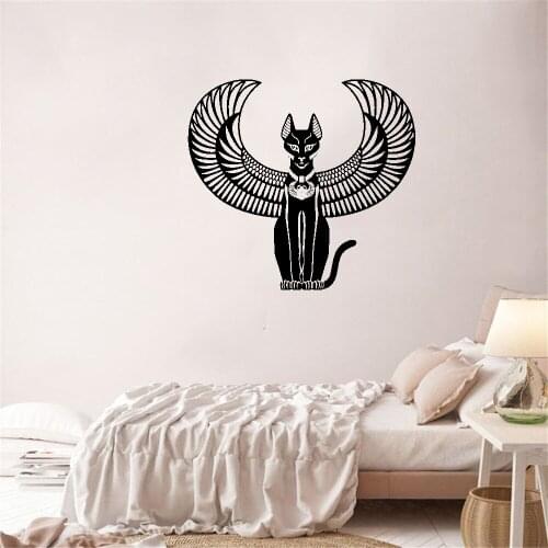 Ancient Egyptian Cat Goddess Of Egypt Decals Wall Decal Mural For Living Room Bedroom Decoration Vinyl Wall Sticker ph629