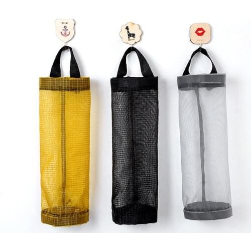 Home Grocery Bag Holder Wall Hanging Storage Bag Kitchen Organizer Hanging Garbage Bag Home Organization and Storage