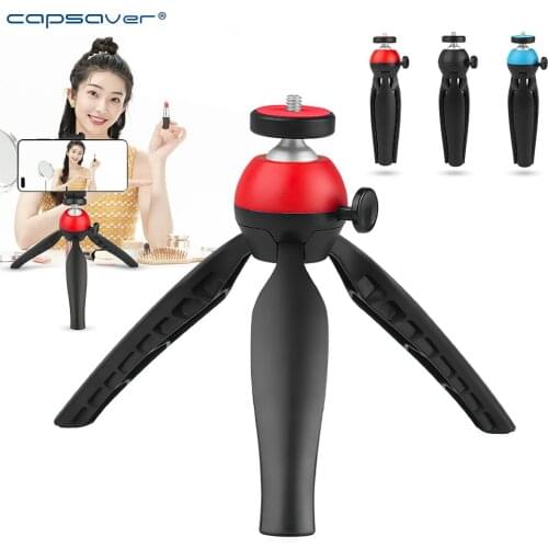 Capsaver Table Tripod Portable Mini Stand Flexible Smartphone Holder for Mobile Phone Camera Travel Outdoor LED Ring Light Flash