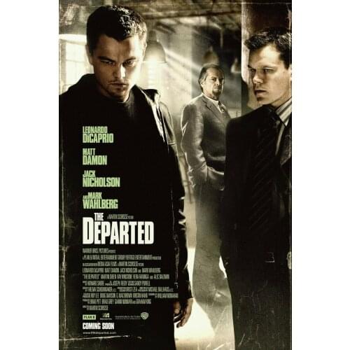 NEW THE DEPARTED MOVIE Art print Silk poster Home Wall Decor