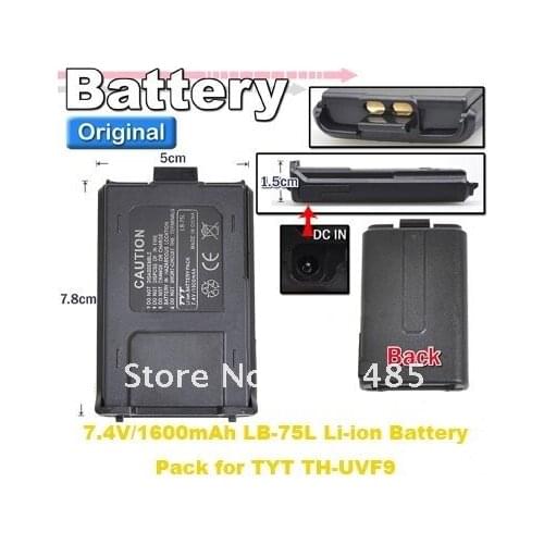 7.4V 1600mAh Original Li-ion Rechargeable Battery Pack for TYT TH-UVF9 (Red,Black,Camouflage Color Available for Options)