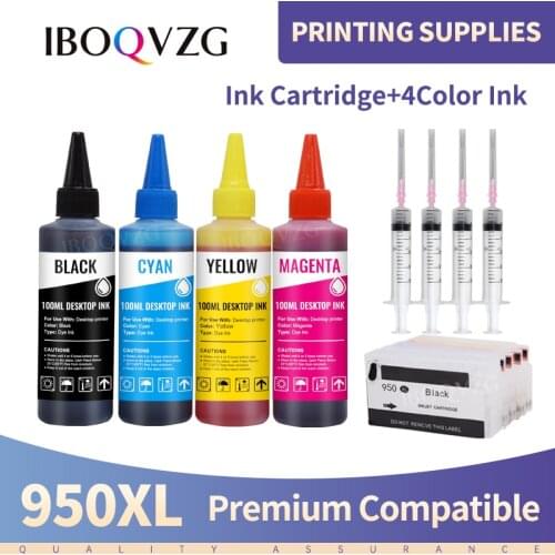 IBOQVZG For HP 950 951 Refill Ink Cartridges For HP officjet 8100 8600 8610 8620 251DW 276DW Printers With Chip + 400ml ink