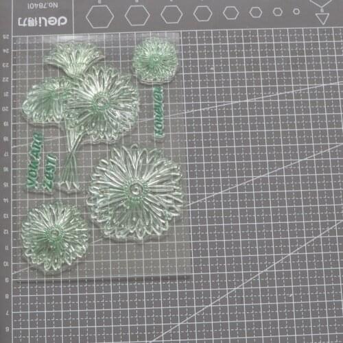 Flower Dandelion Transparent Clear Stamps for DIY Scrapbooking Card Making Kids Fun Decoration Supplies