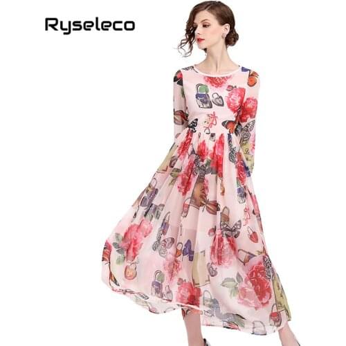 Ryseleco Long Sleeve Summer Dresses