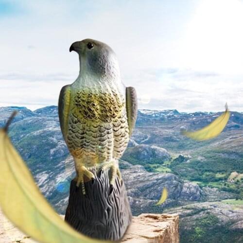 Garden Realistic Fake Falcon Hawk Eagle Ornaments Life-Like Bird Prey Deters Bird Animal Pests Garden Scarer Bird Decoy Decor 20