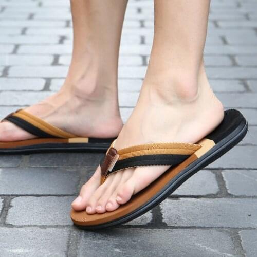 Hot summer new student couple cool flip-flops beach shoes men outdoor casual soft comfortable feet large size slippers
