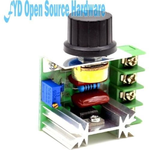 1pcs AC 220 V 2000 W SCR Voltage Regulator Dimming Dimmers Speed Thermostat Controller