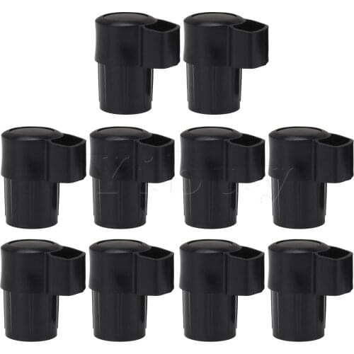 Yibuy 10PCS 21mm Inner Dia Alto Saxophone End Plug Cap Replacement Parts Black