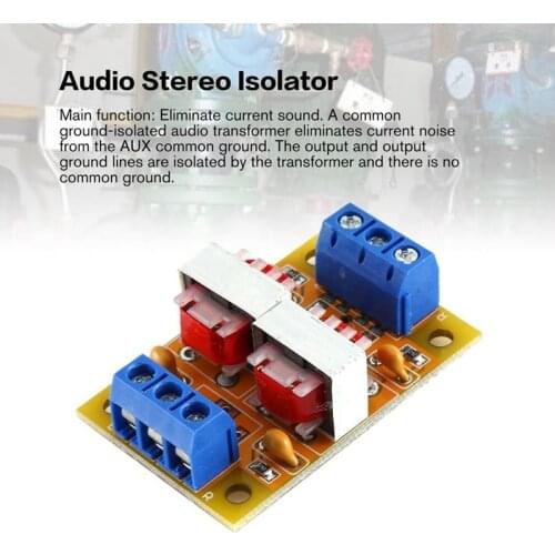 Audio Stereo Isolator Eliminate Current Sound Interference Filter Eliminator Ground Loop Suppressor Noise Isolation