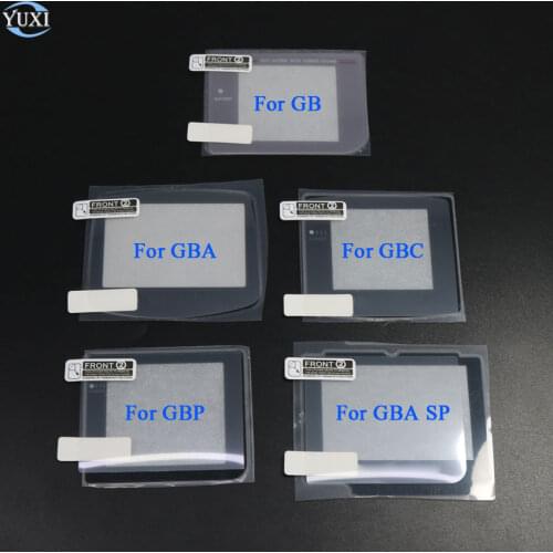 1 set For GBA SP GBC GBP Plastic Screen Lens & Plastic Clear Protective Film For Gameboy Color Advance Console