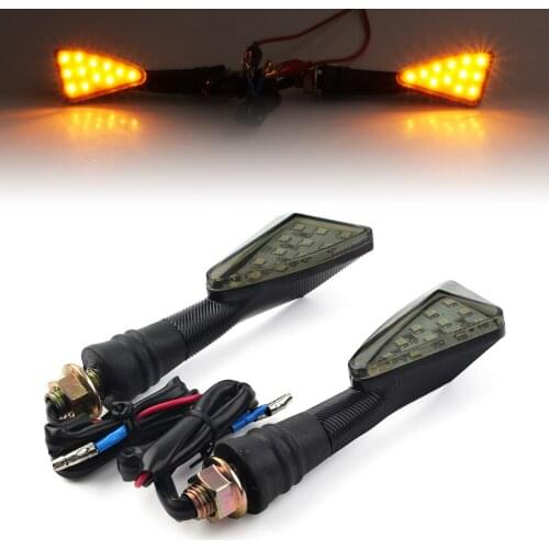 1Pair Motorcycle LED Turn Signal Indicators Lights Amber Blinker Bobber Light Universal