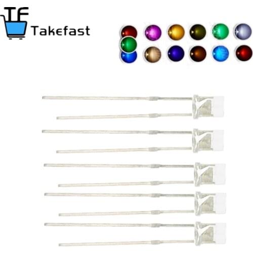 100pcs 3mm LED Flat Top Light Emitting Diode White Green Red Blue Yellow Orange Purple UV Pink RGB infrared emitter IR receiver