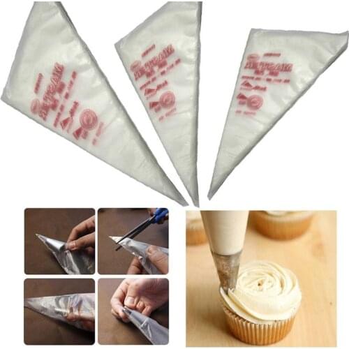 100 PCS Disposable Pastry Cake Icing Piping Decorating Bags Small Baking Tools Food Preparation Bags Cup Cake Piping Tools