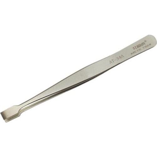 120mm Flat Wide Tweezers for Laboratory Clamping Stamp Electronic Industry Tools