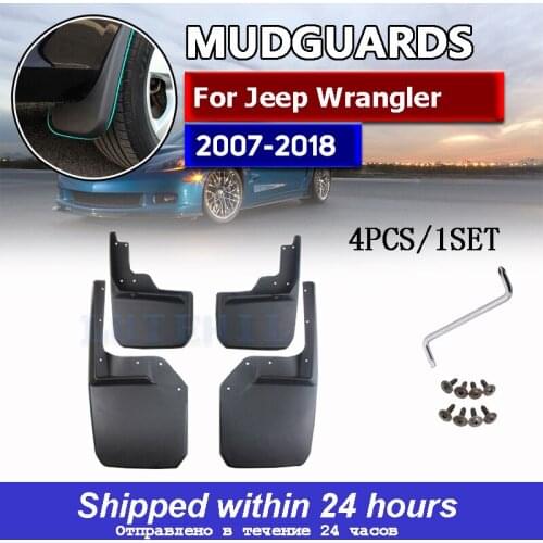4PCS FRONT+REAR MUD FLAPS FIT FOR JEEP WRANGLER JK 2007-2016 MUD FLAP SPLASH GUARDS FENDER 2015 2014 2013 2012 2011 2009 2010