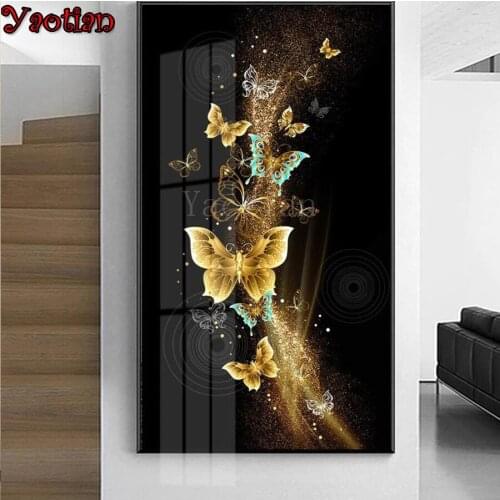 5D DIY Diamond Painting Butterfly Cross Stitch Mosaic Diamond Embroidery Full Square Round Drill Abstract Minimalist Art