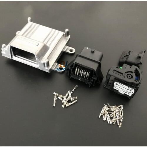 1set 32pin ECU Aluminum Enclosure Box with 32 pin Case Motor Car LPG CNG Conversion Male Female Auto Connector
