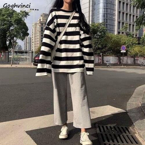 Trousers Women Wide-leg Casual Pants Spring Sportswear Korean-style Loose Womens All-match Solid High-waist Students All-match