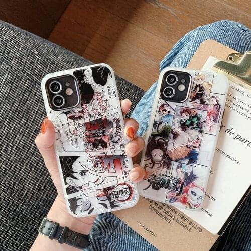 Anime Demon Slayer Kamado Nezuko Tanjirou Case For iPhone 7 8 Plus 12 Mini 11 Pro X XS Max Xr Cartoon Cute Soft Protective Cover