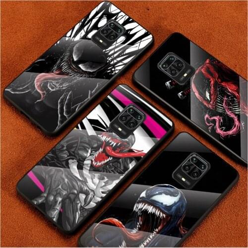 Marvel Fighting Venom For Xiaomi Redmi Note 10 10S 9T 9S 9 8T 8 7 Phone Case Tempered Glass Hot New Shell Luxury Cove