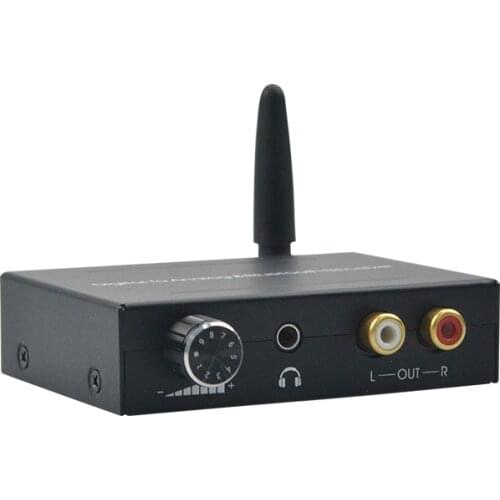 VAORLO 192kHz Digital to Analog Audio Converter Bluetooth DAC Converter Optical Coaxial Input RCA 3.5mm Audio Output Adapter