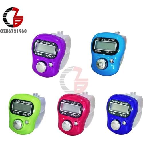 New Portable Electronic 5 Digits Digital Counter Mini LCD Handheld Finger Ring Tally Counter Stitch Marker Plastic Row Counter