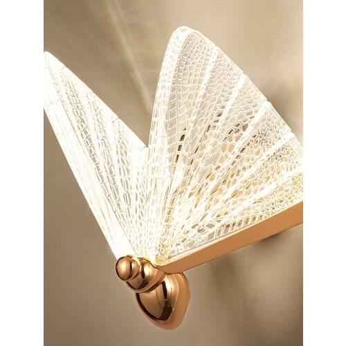 Butterfly LED Wall Light Indoor Decor Bedside Bedroom Wall lamps 110-220V Corridor Hotel Sconce Modern Creative Home Lighting