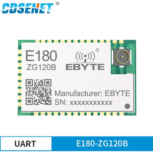 E180-ZG120B 2.4GHz ZigBee3.0 EFR32 SoC 20dBm 32-bitARM Cortex -M4 kernel PA Stamp Hole IPEX SMD IoT Wireless Transceiver Module