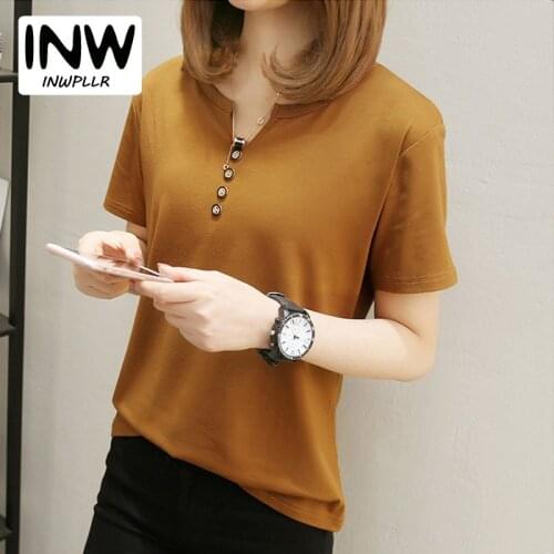 Женские базовые футболки INWPLLR China At AliExpress