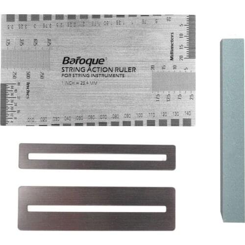 Guitar String Action Gauge Ruler & Fret Protector Guards & Sanding Polish Luthier Tool for Guitar Repair String Music Instrument