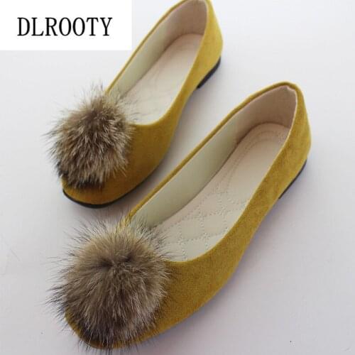 Big Size Women Flats Shoes Loafers Winter 2018 Warm Fashion Candy Colors Casual Shallow Slip On Comfortable Plus Size 35-42